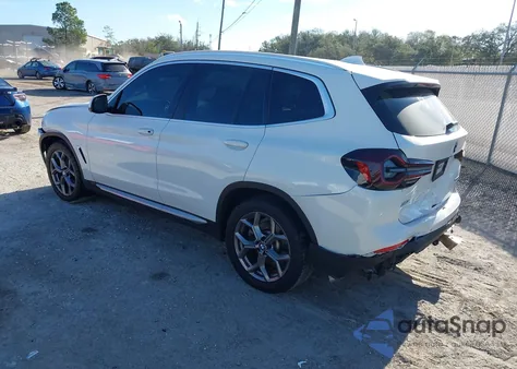 2022 BMW X3 Sdrive30I z USA, uszkodzony, nr VIN 5UX43DP02N9K86201